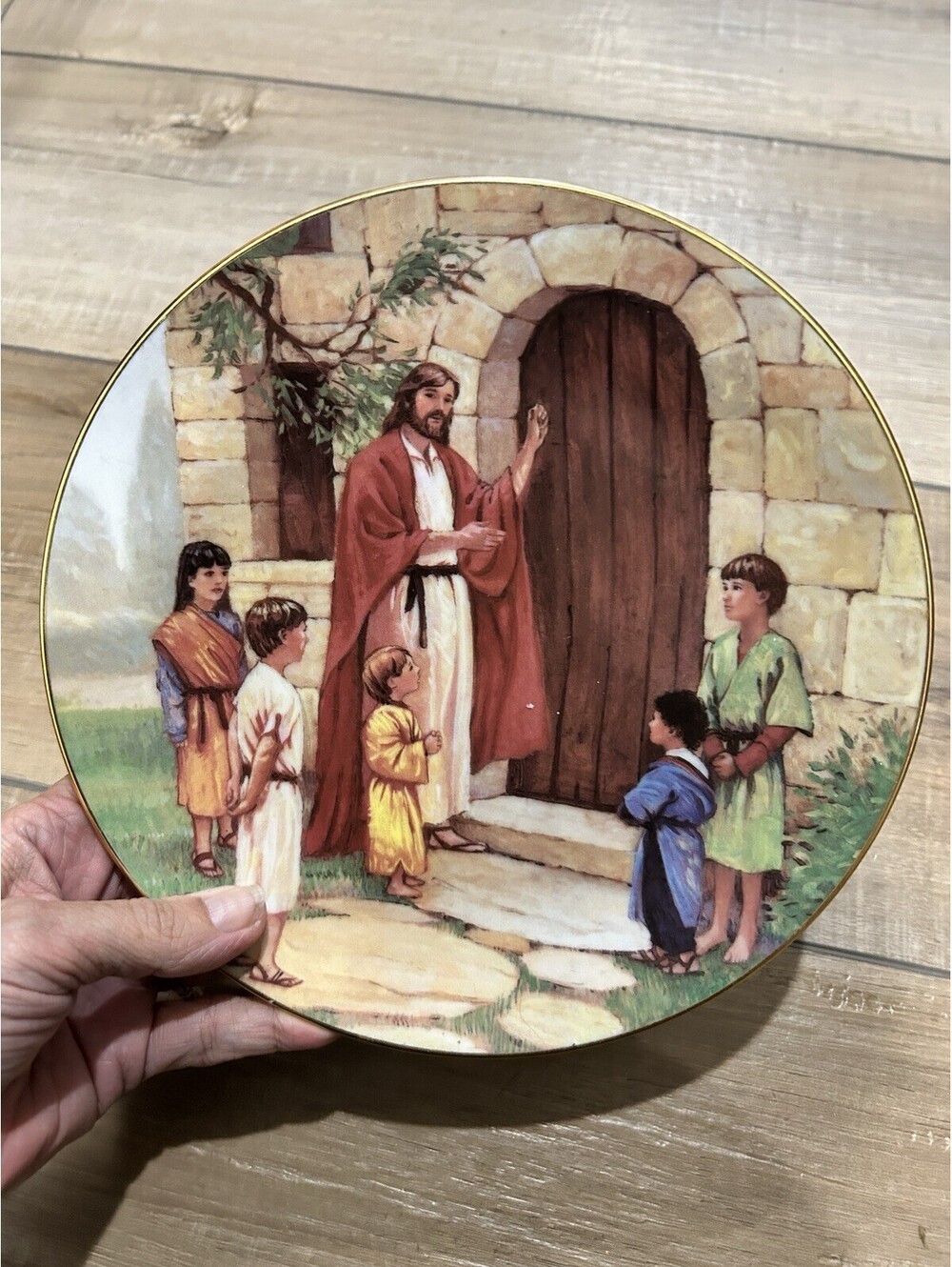 Jesus Plate  Blessed Are The Children 1992 WL George Seek & Ye Shall Find